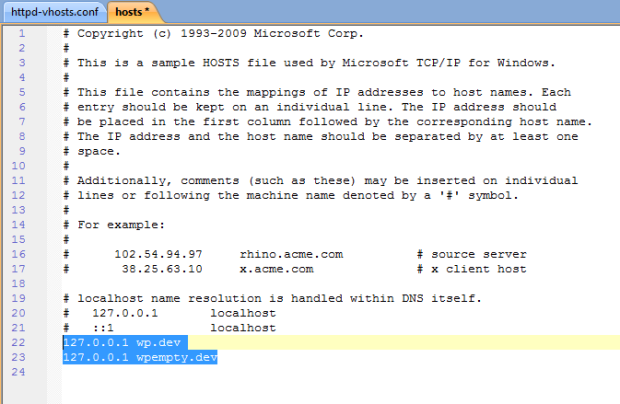 Adjusted Host file